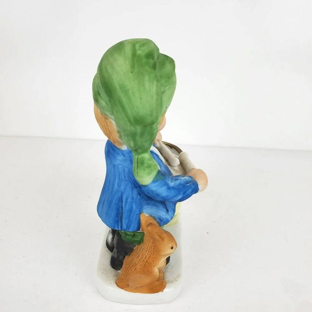 Vintage 1978 Jasco Christmas Luvkins Drummer Boy w/ Bunny Candle Holder